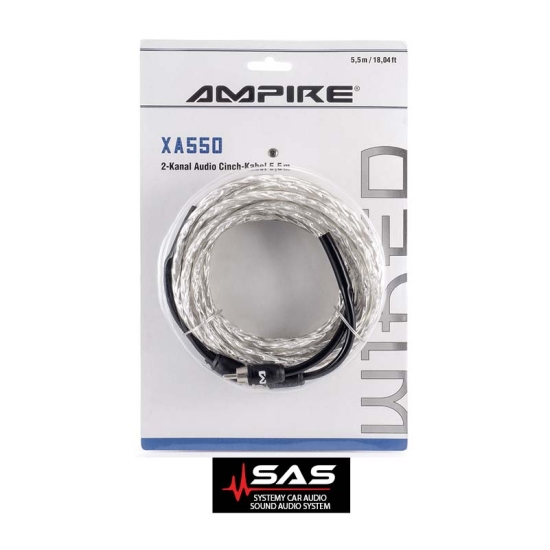 Chinch Ampire XA550 Kabel audio AMPIRE 550 cm, 2-kanałowy Wysokowydajny 2-kanałowy kabel RCA